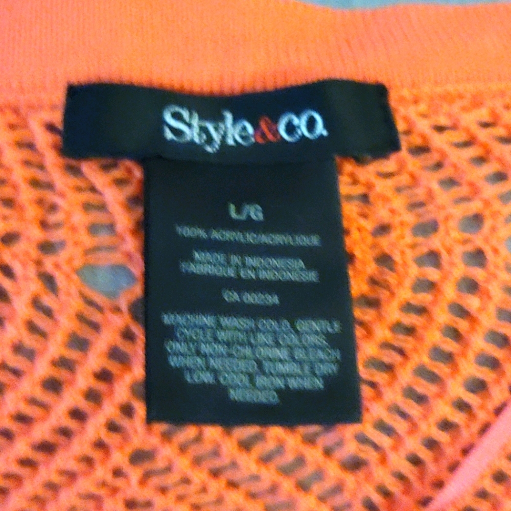 Beautiful orange Style&Co sweater. - Picture 6 of 6